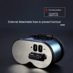 Portable Motorcycle Aluminum Alloy Dual USB Charger Cigarette Lighter - Image 4