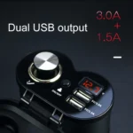 Portable Motorcycle Aluminum Alloy Dual USB Charger Cigarette Lighter - Image 5