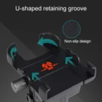 Portable Motorcycle Aluminium Alloy USB Charger Mobile Phone Holder, Handlebars Version - Image 5