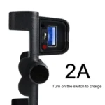 Portable Motorcycle Aluminium Alloy USB Charger Mobile Phone Holder, Handlebars Version - Image 7