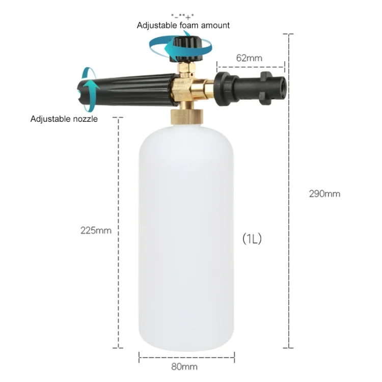 CMS1610B_2.webp High Pressure Car Wash Foam Gun Soap Foamer Generator Water Sprayer Gun for Karcher K2 / K3, Capacity: 1L - Image 3
