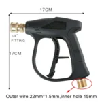 High Pressure Car Wash Foam Gun Soap Foamer Generator Water Sprayer Gun, Outer Wire: 22 x 1.5, Inner Hole: 15 - Image 4