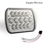 7 inch 5X7 H4 15W DC 9-30V 1500LM IP67 Car Truck Off-road Vehicle LED Work Lights / Headlight, with 15LEDs Lamps - Image 2