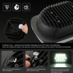 7 inch 5X7 H4 15W DC 9-30V 1500LM IP67 Car Truck Off-road Vehicle LED Work Lights / Headlight, with 15LEDs Lamps - Image 5