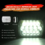 7 inch 5X7 H4 15W DC 9-30V 1500LM IP67 Car Truck Off-road Vehicle LED Work Lights / Headlight, with 15LEDs Lamps - Image 8