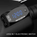 Motorcycle Multi-functional 2 in 1 Digital Display Voltmeter + Electronic Clock, 6-30V IP67 - Image 8