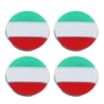 4 PCS Italy Flag Metal Car Sticker Wheel Hub Caps Centre Cover Decoration - Image 2