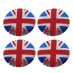 4 PCS England Flag Metal Car Sticker Wheel Hub Caps Centre Cover Decoration - Image 2