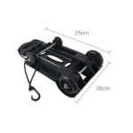 Lightweight Portable Folding Luggage Carts Travel Trolley with Rope - Image 3