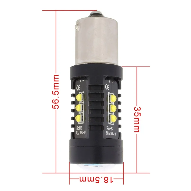CMS1900WL_3.webp 2 PCS MZ 10W 1080LM 5500K 1156 12 XB-D LED Car Brake Lights BA15S Reverse Lamps Car Tail Parking Light Auto Turn Signals, DC 12-24V - Image 4