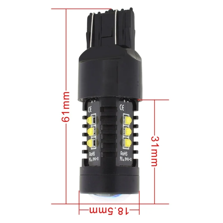 CMS1903WL_3.webp 2 PCS MZ 10W 1080LM 5500K 7443 12 XB-D LED Car Reverse Lights T20 Tail Backup Lamps Car Tail Parking DRL Brake Parking Lights, DC 12-24V - Image 4