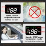 A900 OBD2 3.5 inch Vehicle-mounted Head Up Display Security System, Support Car Speed / Engine Revolving Speed Display / Water Temperature / Voltage / Driving Mileage - Image 9
