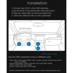 D5000 OBD2 5 inch Vehicle-mounted Head Up Display Security System, Support Car Speed / Engine Revolving Speed Display / Water Temperature / Battery Voltage / Detection and Elimination Fault Code - Image 15