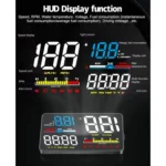D5000 OBD2 5 inch Vehicle-mounted Head Up Display Security System, Support Car Speed / Engine Revolving Speed Display / Water Temperature / Battery Voltage / Detection and Elimination Fault Code - Image 4