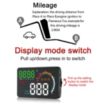 Q5 GPS 4 inch Vehicle-mounted Head Up Display Security System, Support Running Speed & Direction & Distance / Driving Kilometres / - Image 13