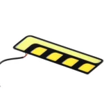 2 PCS DC 12V 10W 800LM 5500K Car DRL Daytime Running Lights Lamp,Cable Length:25cm(White Light + Yellow Light) - Image 3
