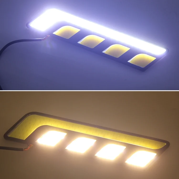 CMS1949WY_6.webp 2 PCS DC 12V 10W 800LM 5500K Car DRL Daytime Running Lights Lamp,Cable Length:25cm(White Light + Yellow Light) - Image 7