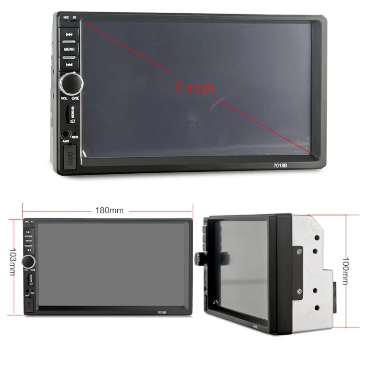 CMS2045_11.webp 7018B 7.0 inch HD Touch Screen Dual DIN Car Radio Bluetooth Stereo MP3 / MP4 / MP5 Player with Remote Control, with Rearview Camera, 6800 Module, Support  FM / TF Card / USB Flash Disk - Image 12
