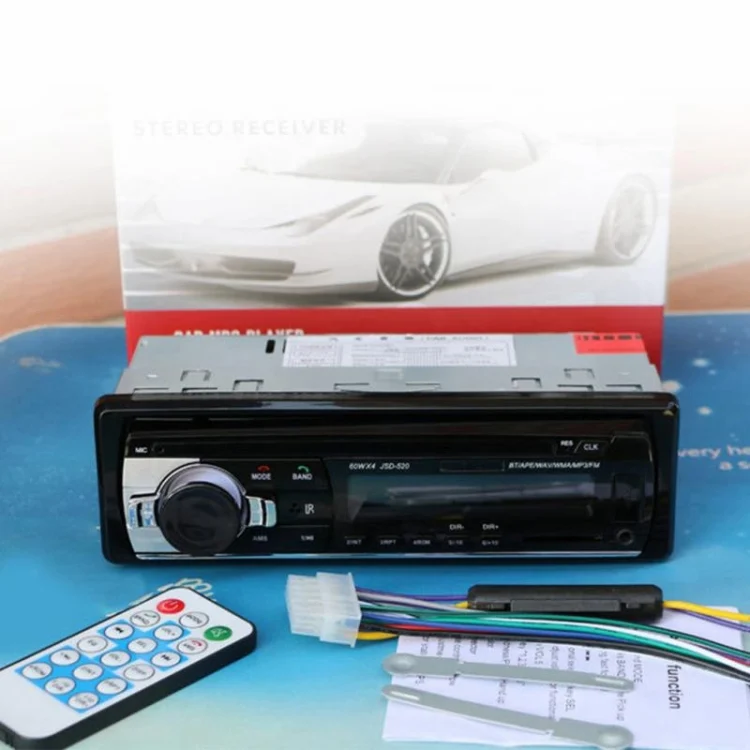 CMS2063_10.webp JSD-520 Car Stereo Radio MP3 Audio Player Support Bluetooth Hand-free Calling / FM / USB / SD, Ordinary Version - Image 11
