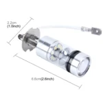 H3 100W 850 LM 7000K 20 SMD-2828-LEDs Car Fog Lights, DC 12-24V - Image 5