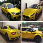 7.5m x 0.5m Ice Blue Metallic Matte Icy Ice Car Decal Wrap Auto Wrapping Vehicle Sticker Motorcycle Sheet Tint Vinyl Air Bubble(Gold) - Image 4