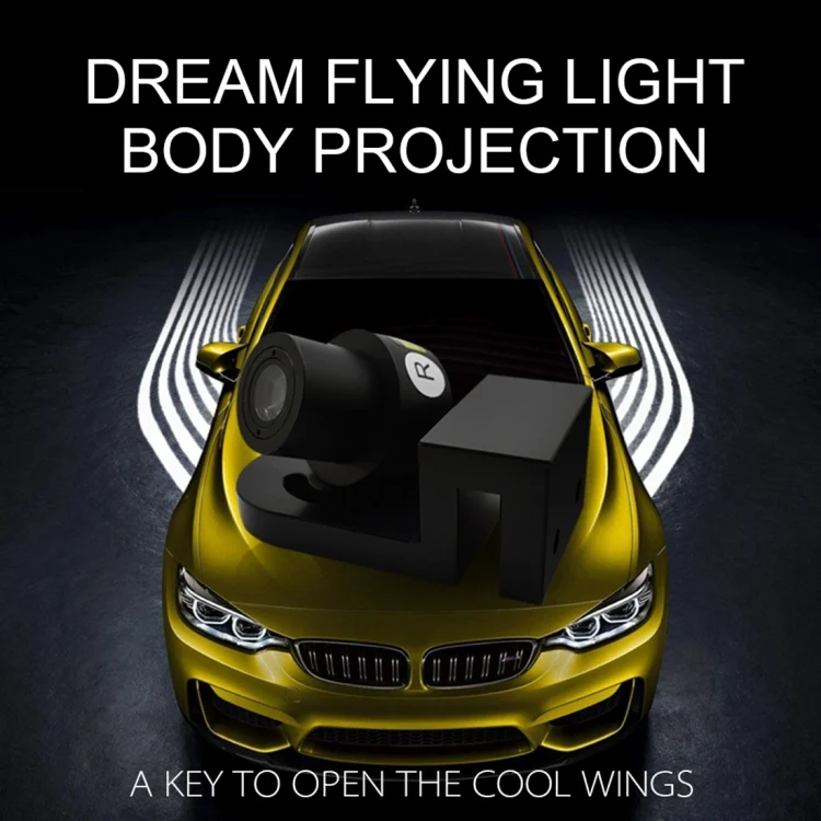 CMS2350BB_5.webp 2 PCS DC 8-36V Ghost Shadow Courtesy Angel Wings Projection Lamp Car Door LED Welcome Lights - Image 6