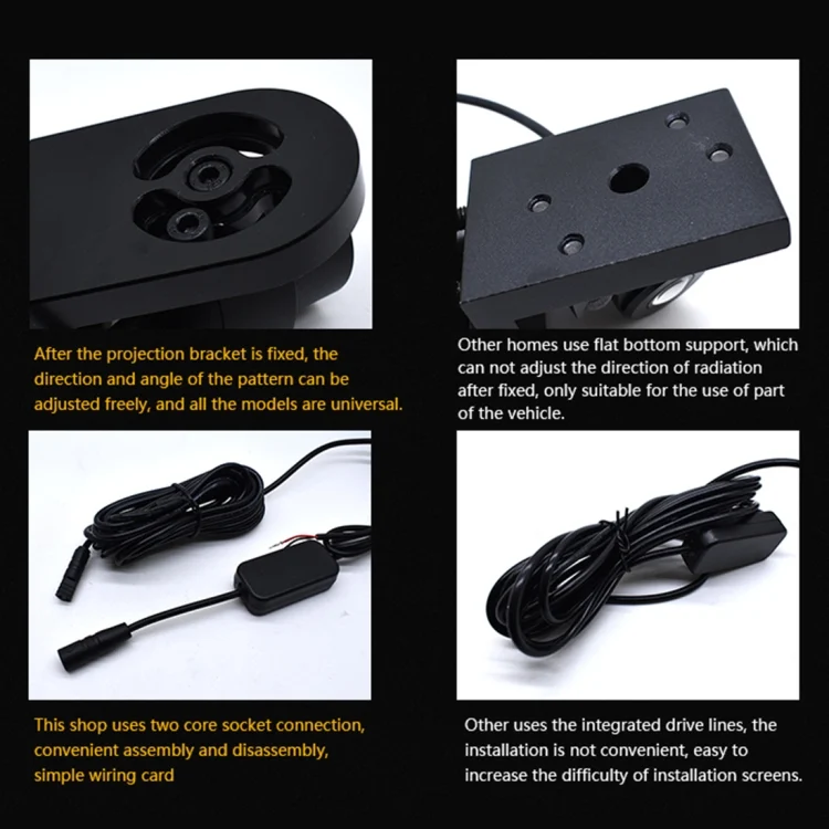 CMS2350BB_7.webp 2 PCS DC 8-36V Ghost Shadow Courtesy Angel Wings Projection Lamp Car Door LED Welcome Lights - Image 8