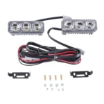 2 PCS DC 12V 6W 400 LM 6000K Tri Circular Car DRL Daytime Running White Lights Lamp, Cable Length: 50cm - Image 4