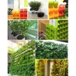 Plant Wall Vertical Indoor and Outdoor Balcony Wall-mounted Flower Pots Creative Combination of Resin Plastic Flower Pots with Removable Pot - Image 6