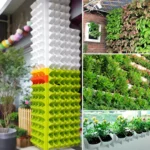 Plant Wall Vertical Indoor and Outdoor Balcony Wall-mounted Flower Pots Creative Combination of Resin Plastic Flower Pots with Removable Pot - Image 9