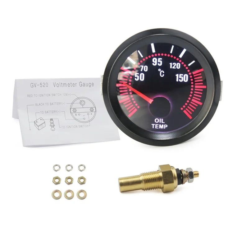 CMS25073.webp 52mm 12V Universal Car Modified Oil Temperature Gauge - Image 1