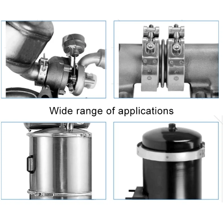 CMS25342_4.webp 2.5 inch Car Turbo Exhaust Downpipe V-Band Clamp Stainless Steel 304 Flange Clamp - Image 5