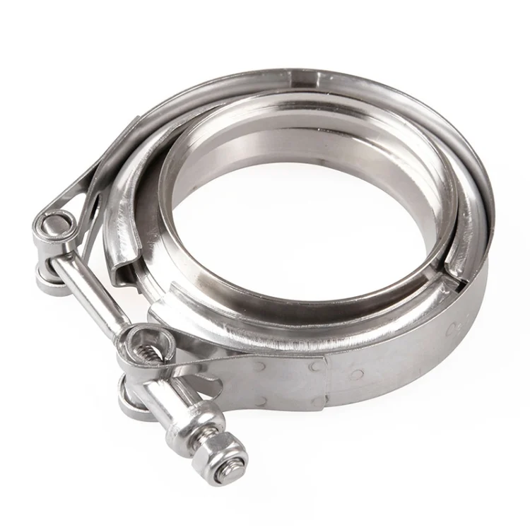 CMS25343_1.webp 3 inch Car Turbo Exhaust Downpipe V-Band Clamp Stainless Steel 304 Flange Clamp - Image 2