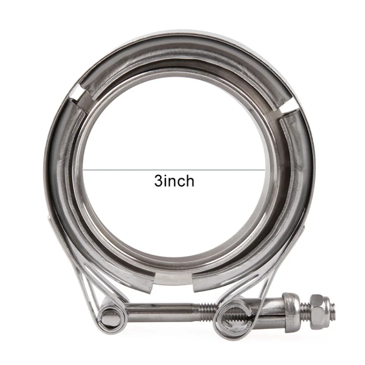 CMS25343_2.webp 3 inch Car Turbo Exhaust Downpipe V-Band Clamp Stainless Steel 304 Flange Clamp - Image 3