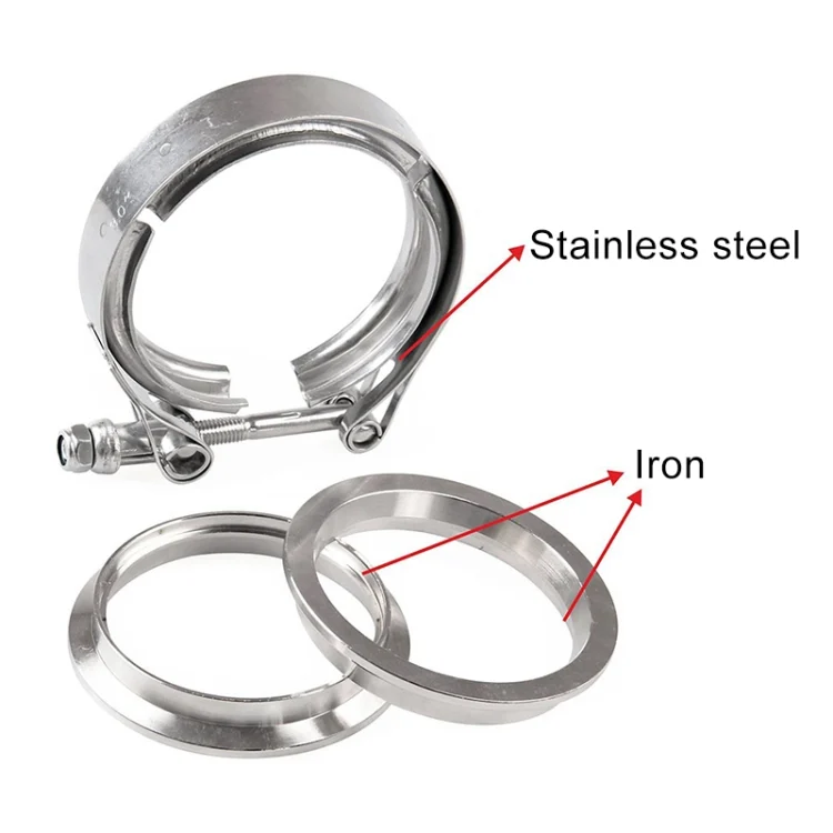 CMS25343_3.webp 3 inch Car Turbo Exhaust Downpipe V-Band Clamp Stainless Steel 304 Flange Clamp - Image 4