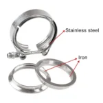 4 inch Car Turbo Exhaust Downpipe V-Band Clamp Stainless Steel 304 Flange Clamp - Image 4