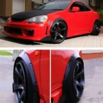 4 PCS Car Universal Fender Flares Wheel Eyebrow Black Not Painted Wheel Eyebrow - Image 6