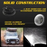 7 inch H4 / H13 DC 9V-30V 3000LM 6000K 30W IP67 4LED Lamp Beads Car Round Shape LED Headlight Lamps for Jeep Wrangler / Harley, with Angel Eye - Image 5