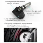 VC601 TPMS 4 Built-in Sensors Tire Pressure Monitoring Alarming System Diagnostic-tool with Bluetooth 4.0 Work on Android / iOS / iPad - Image 6