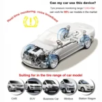 VC601 TPMS 4 Built-in Sensors Tire Pressure Monitoring Alarming System Diagnostic-tool with Bluetooth 4.0 Work on Android / iOS / iPad - Image 8