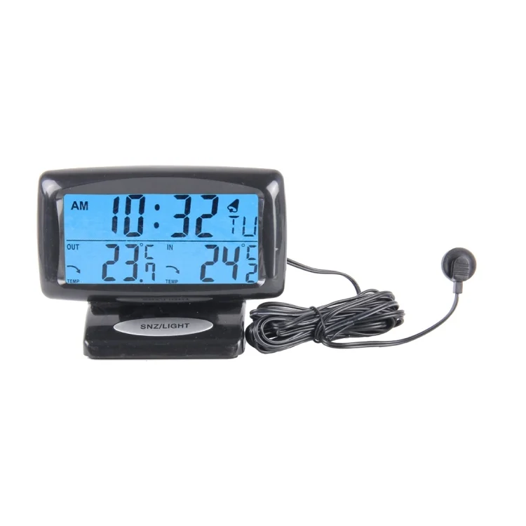 CMS2591.webp SH-350-2 Multi-Function Digital Temperature Thermometer Alarm Clock LCD Monitor Battery Meter Detector Display - Image 1