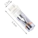 2 PCS T25/3157 Dual Wires 2300 LM 6000K 30W White Light 6 LED Canbus Car Brake Light Bulb, DC 12V - Image 3