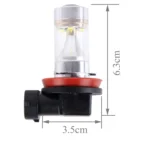 2 PCS H8/H11 30W 350 LM 6000K  White Light 6 LED Car Fog Light Bulb, DC 12V - Image 4
