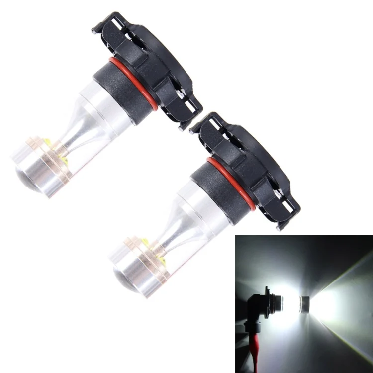 CMS2638.webp 2 PCS H16 30W 350LM 6000K White Light 6 LED Car Fog Light Bulb, DC 12V - Image 1