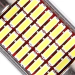 2 PCS DC 12V 6W 36MM Bicuspid Car Door Lamps Registration Mark light Dashboard Dome Door Lights LED Reading Lamp with 27 LED SMD 3014 Lights White - Image 5