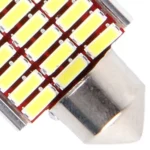 2 PCS DC 12V 6W 36MM Bicuspid Car Door Lamps Registration Mark light Dashboard Dome Door Lights LED Reading Lamp with 27 LED SMD 3014 Lights White - Image 6