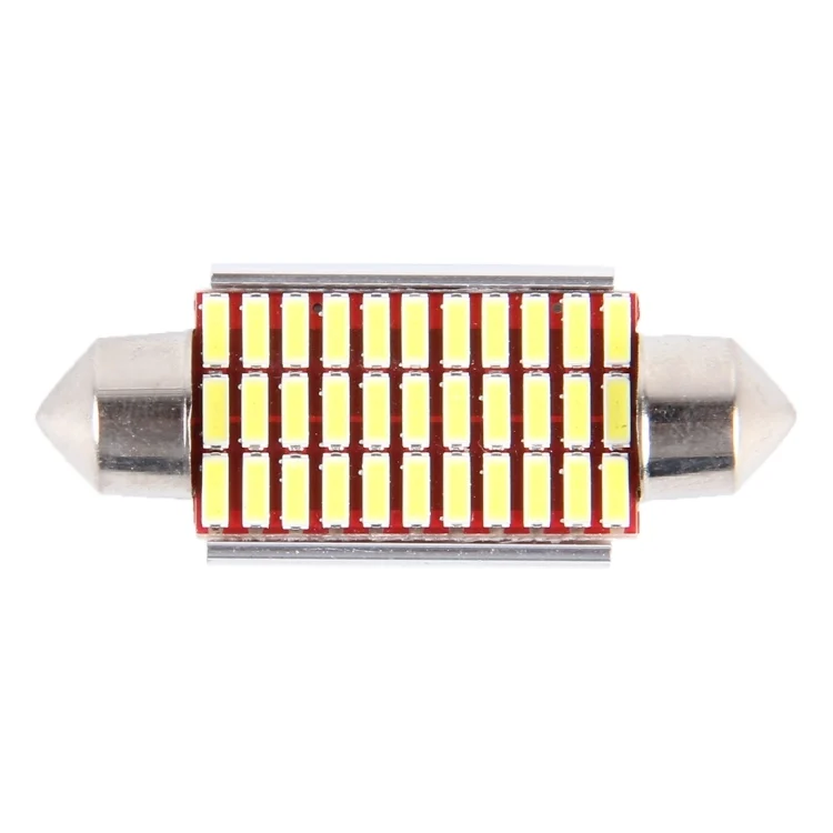 CMS2642_1.webp 2 PCS DC 12V 6W 41MM Bicuspid Car Door Lamps Registration Mark light Dashboard Dome Door Lights LED Reading Lamp with 33 LED SMD 3014 Lights White - Image 2
