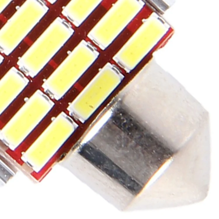 CMS2642_5.webp 2 PCS DC 12V 6W 41MM Bicuspid Car Door Lamps Registration Mark light Dashboard Dome Door Lights LED Reading Lamp with 33 LED SMD 3014 Lights White - Image 6