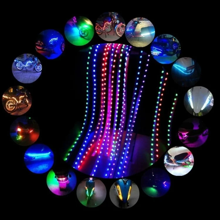 CMS2698FL_7.webp 5 PCS 45 LED 3528 SMD Waterproof Flexible Car Strip Light for Car Decoration, DC 12V, Length: 90cm - Image 8