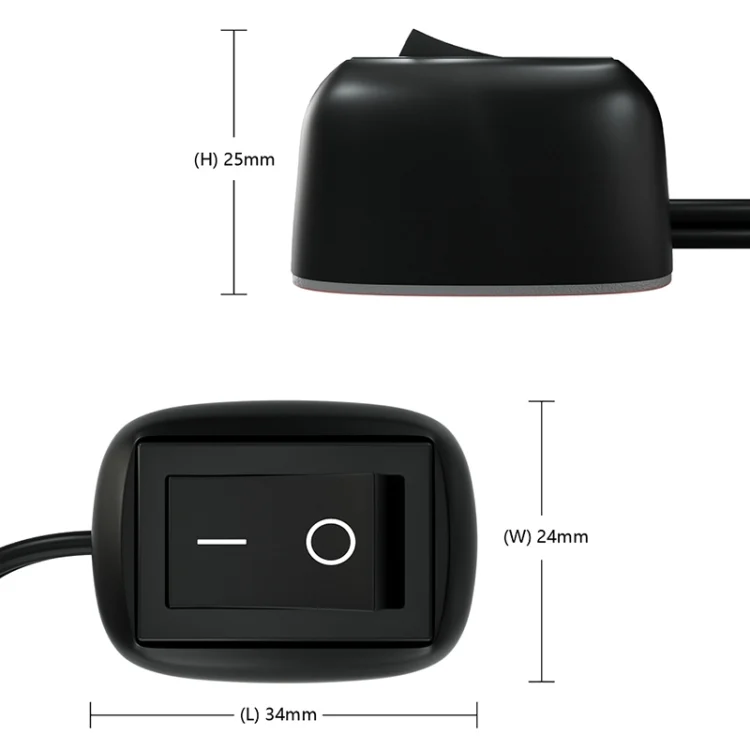 CMS2727_4.webp 0.5m Jtron Car DIY Switch Drop Button Switch off / on DC 12 V for Fog Lights, DRL, LED Strips - Image 5